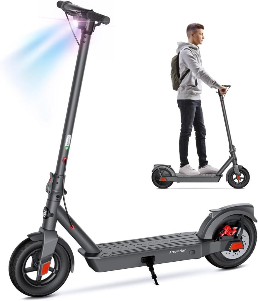 SISIGAD Electric Scooter Adults Peak 500W, 3 Gears,15/20/30 Miles Long Range Scooter Electric for Adults, 8.5/10 Solid Tires,19 MPH Fast Max Speed Commuting E-Scooter with Double Braking System