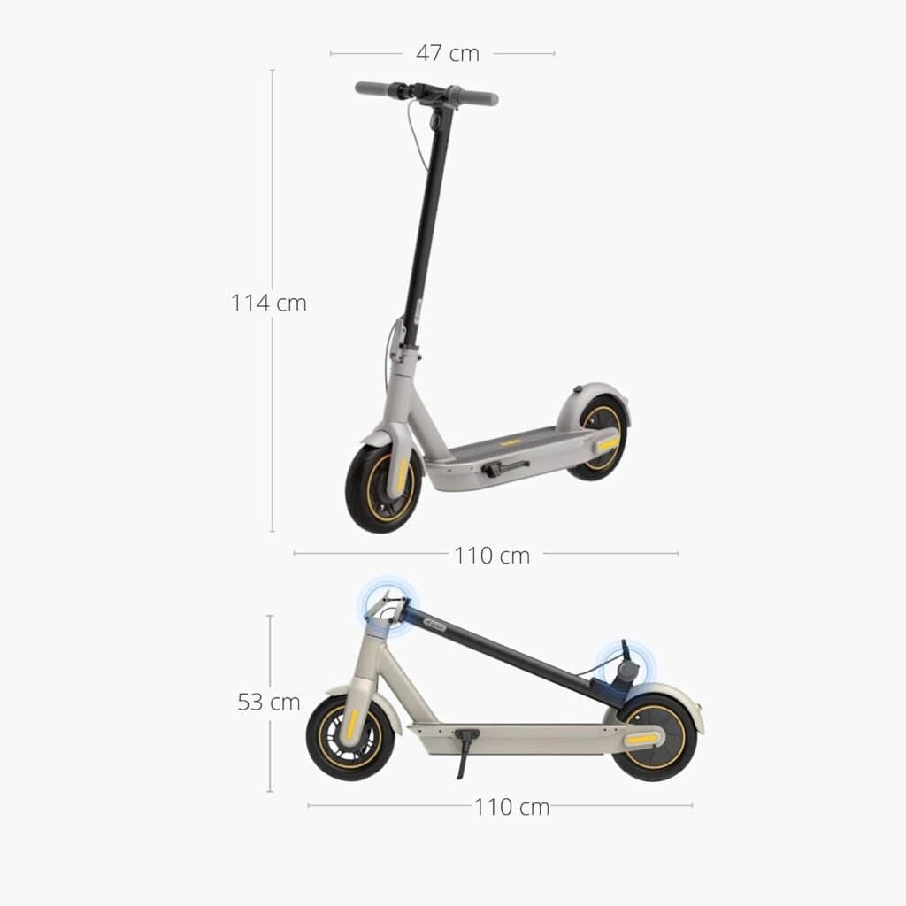Segway Ninebot MAX KickScooter, Up to 25/40/43 Mi Long Range, 18.6/22 MPH Max. Speed, Power by 350W/450W Motor, Dual Brakes and Cruise Control, Electric Commuter Scooter for Adults