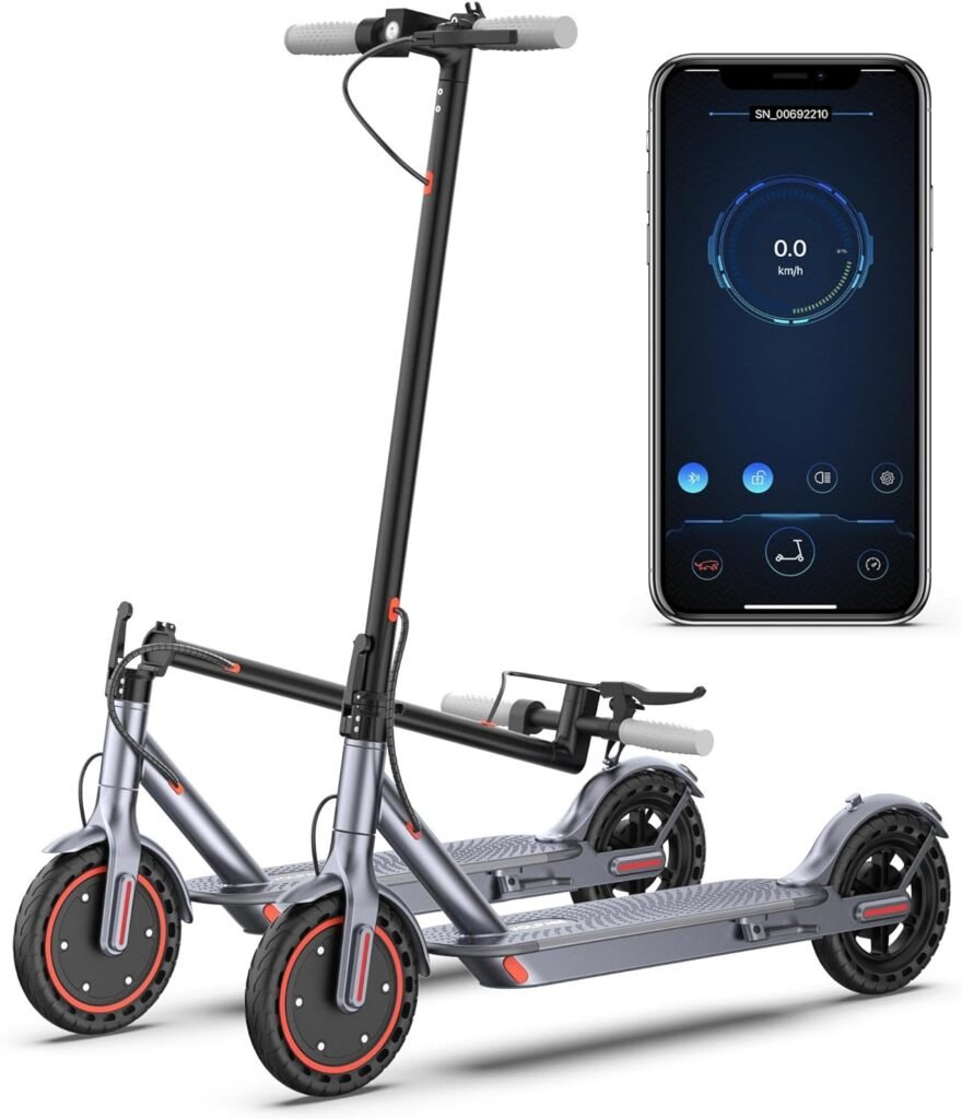 VOLPAM Electric Scooter, 8.5/10 Tires, Max 19-27 Miles Range, 350-500W Motor, Max 19/21 MPH Speed, Dual Braking, Folding Commuting Electric Scooter Adults