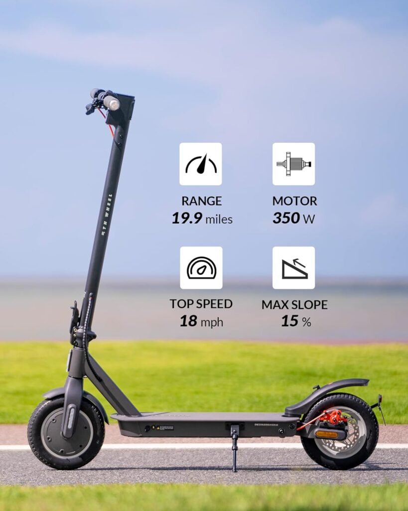 V30PRO Electric Scooter with Turn Signals - 19.9 Miles Range  18 MPH, 350W Motor, 10 Inner-Support Tires, Dual Braking System and Cruise Control, Foldable Electric Scooter for Adults