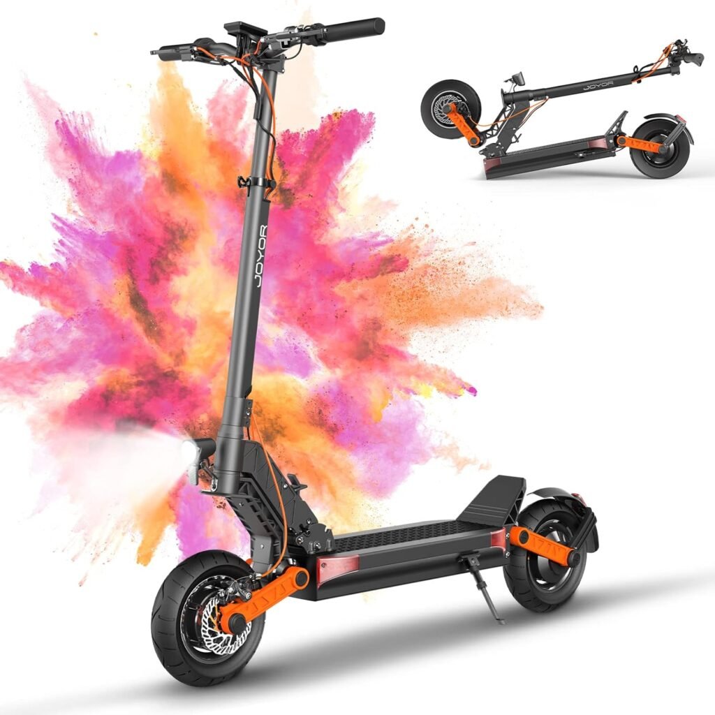 JOYOR Electric Scooter,2000W/800W Motor Scooter for Adults up to 37/31MPH  54/34 Miles Ranges,Dual Disk Brake  Shock Absorption 10 Off Road Tires Adults Electric Scooter