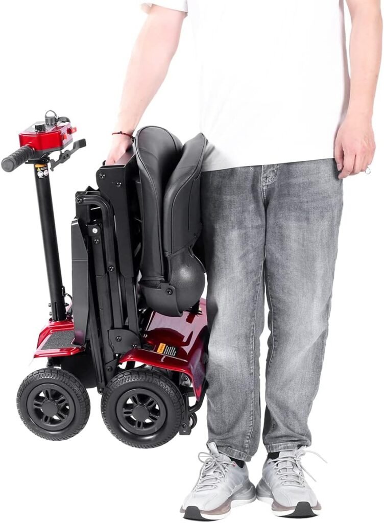 Rubicon FX7 Automatic Foldable Mobility Scooter for Adults - Deluxe One Click Fold and Unfold - Longest Range with Lithium Battery (Model1)